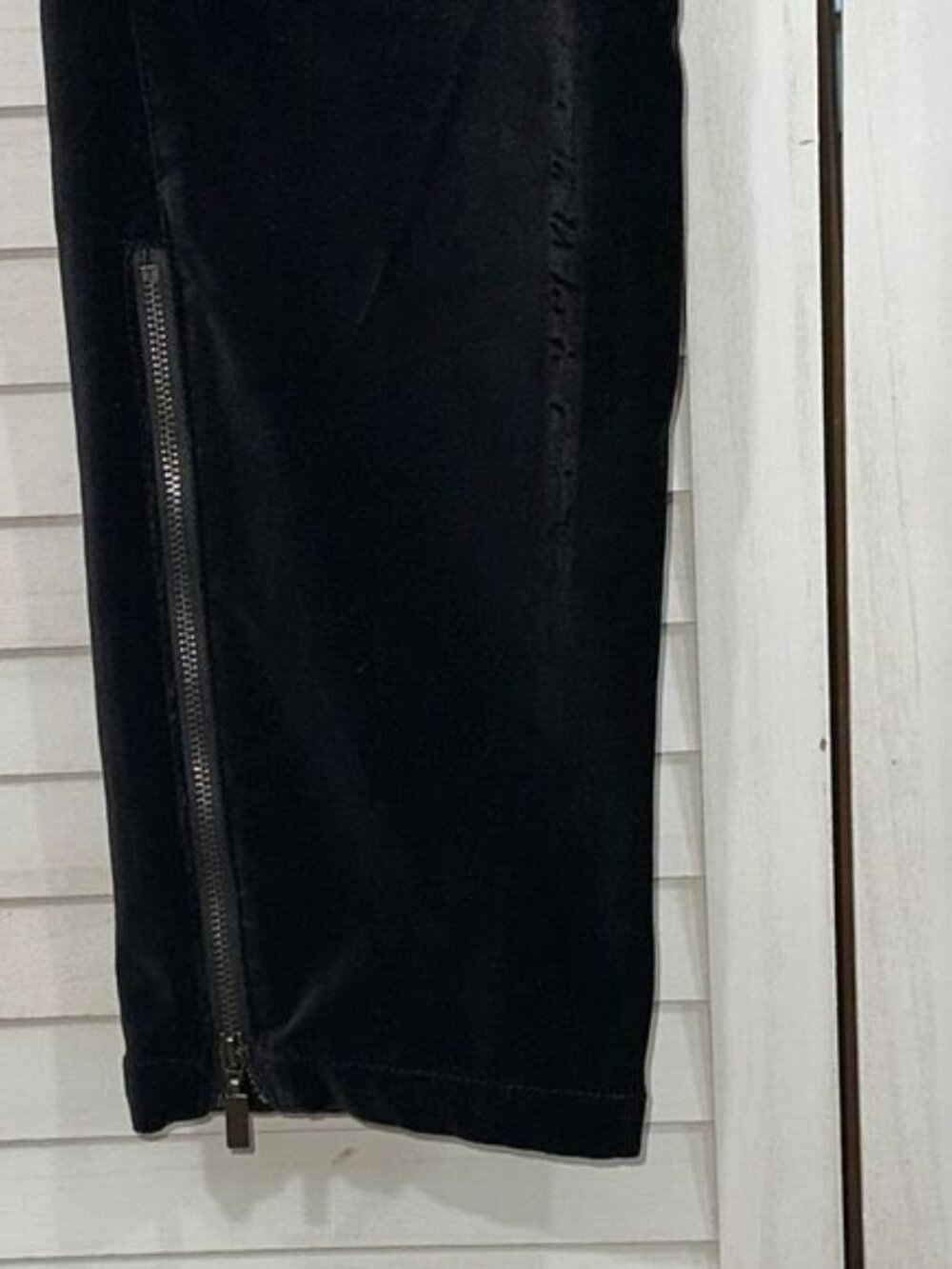 Chico’s Velveteen Pants Size 1.5 (10) Black Stretch Full Length - Picture 7 of 12